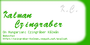 kalman czingraber business card