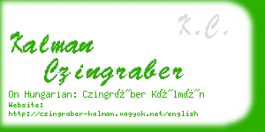 kalman czingraber business card